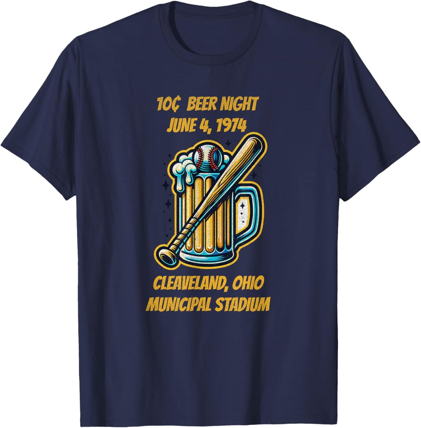 Cleveland 10 cent beer night Ohio T-Shirt - T-Shirt | Navy