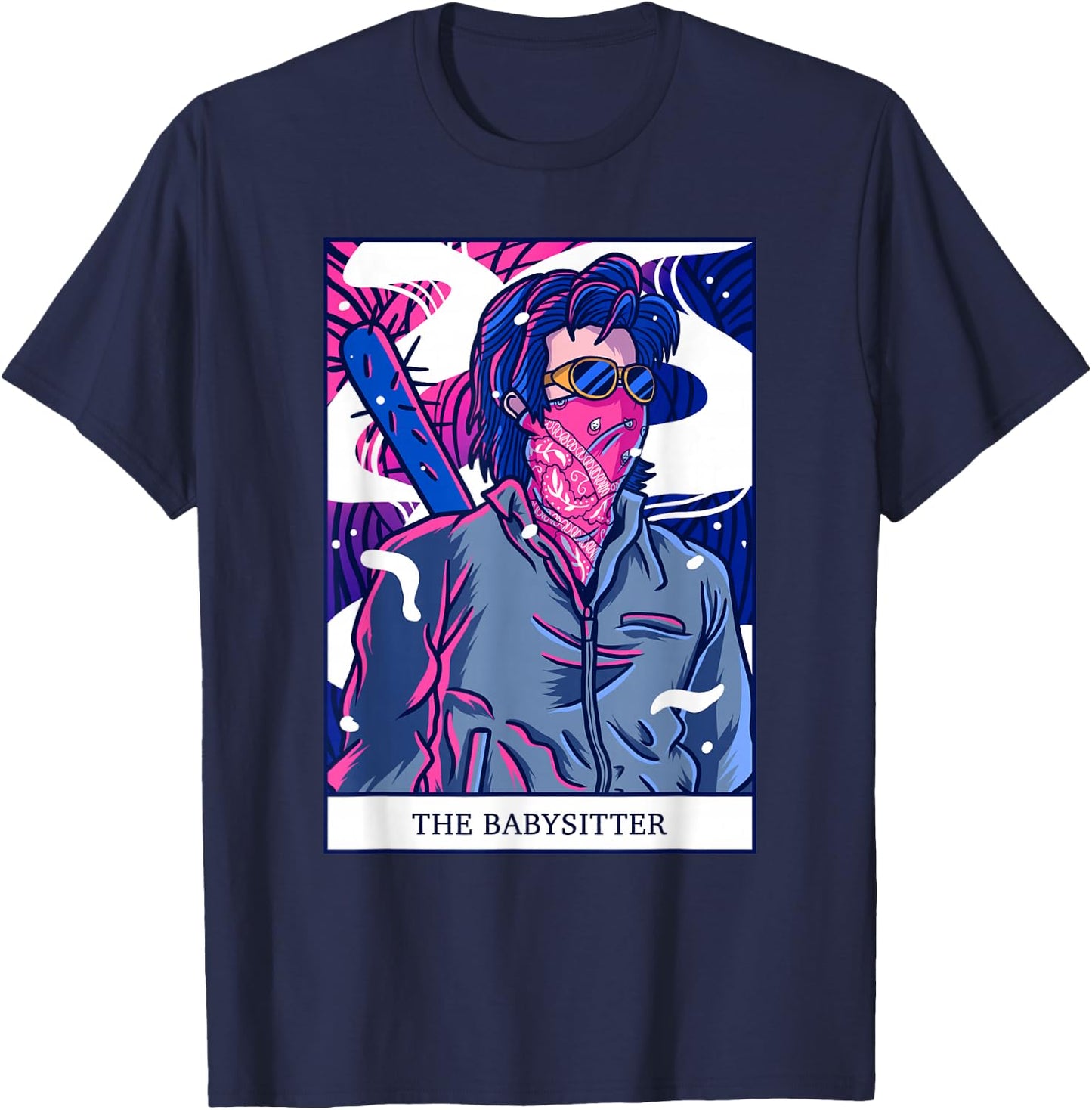 Stranger Things Steve The Babysitter Retro Tarot Card T-Shirt - T-Shirt | Navy