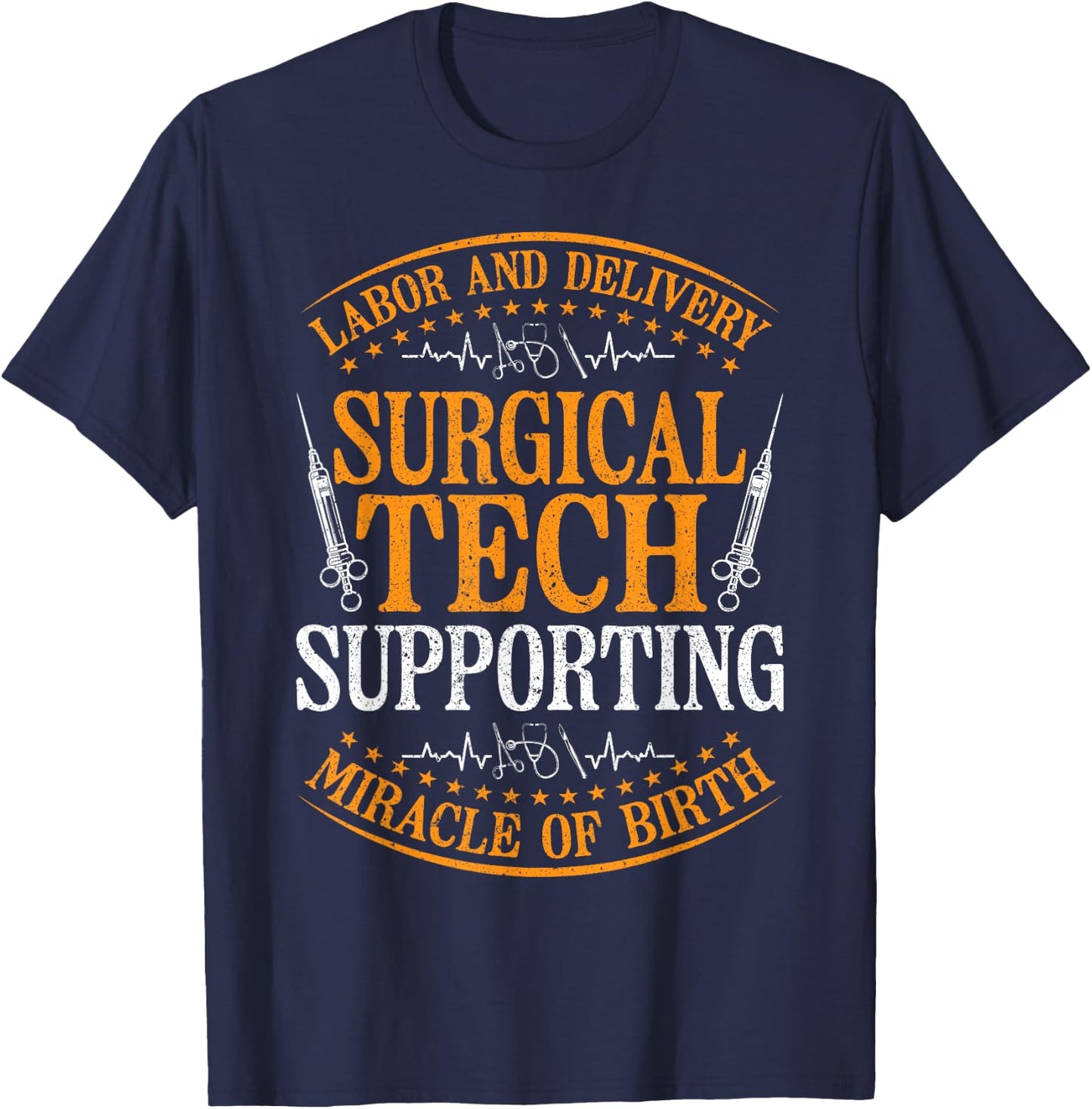 Laboratory and Delivery Surgical Tech T-Shirt - T-Shirt | Navy