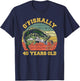 O'Fishally 40 Years Old Fishing Birthday Theme Party 40th T-Shirt - T-Shirt | Navy