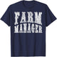 Farm Manager Vintage Country Western Worker T-Shirt - T-Shirt | Navy