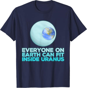 Funny Uranus Space Joke Quote Idea T-Shirt - T-Shirt | Navy