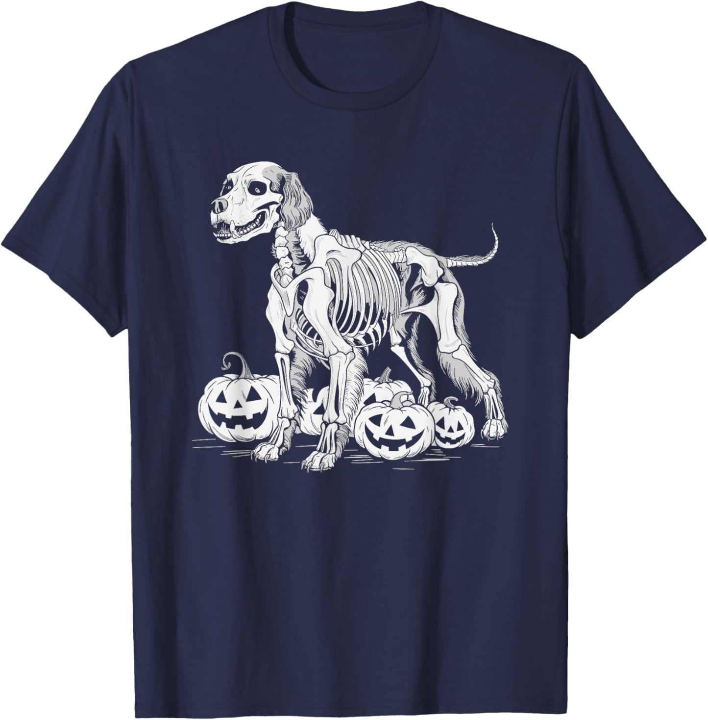 English Springer Spaniel Skeleton Birthday Halloween Kids T-Shirt - T-Shirt | Navy