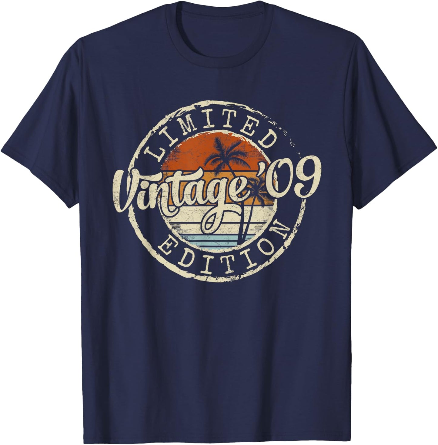 Vintage 2009 16th Birthday Gifts for Boys Girls 16 Year Old T-Shirt - T-Shirt | Navy