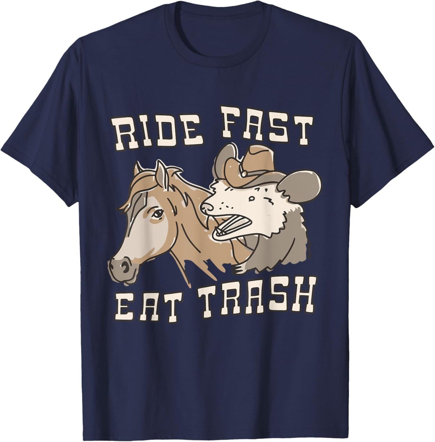 Spencers Ride Fast Eat Trash Apparel T-Shirt - T-Shirt | Navy
