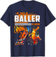 This Baller Is Now 7 Cool Basketball 7th birthday 7 yrs Old T-Shirt - T-Shirt | Navy