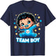 Team Boy Baby Gender Reveal Party Announcement T-Shirt - T-Shirt | Navy