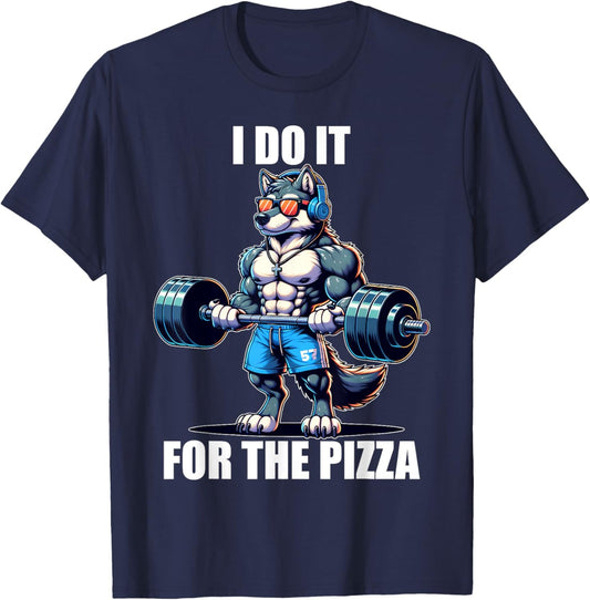 Wolf Funny Gym Weightlifting Bodybuilder Fitness Workout , Small, Black T-Shirt - T-Shirt | Navy