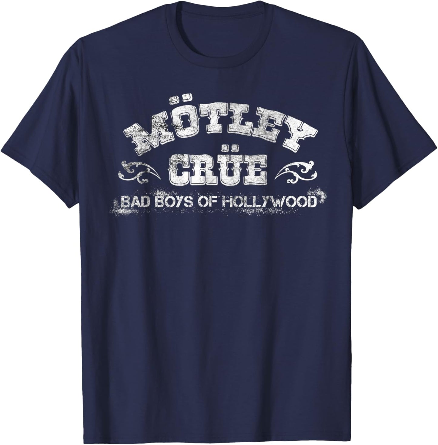 Mötley Crüe – Western Text , Black, S T-Shirt - T-Shirt | Navy