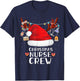 Nurse Crew Christmas Cute Merry Xmas Party Crew Women T-Shirt - T-Shirt | Navy