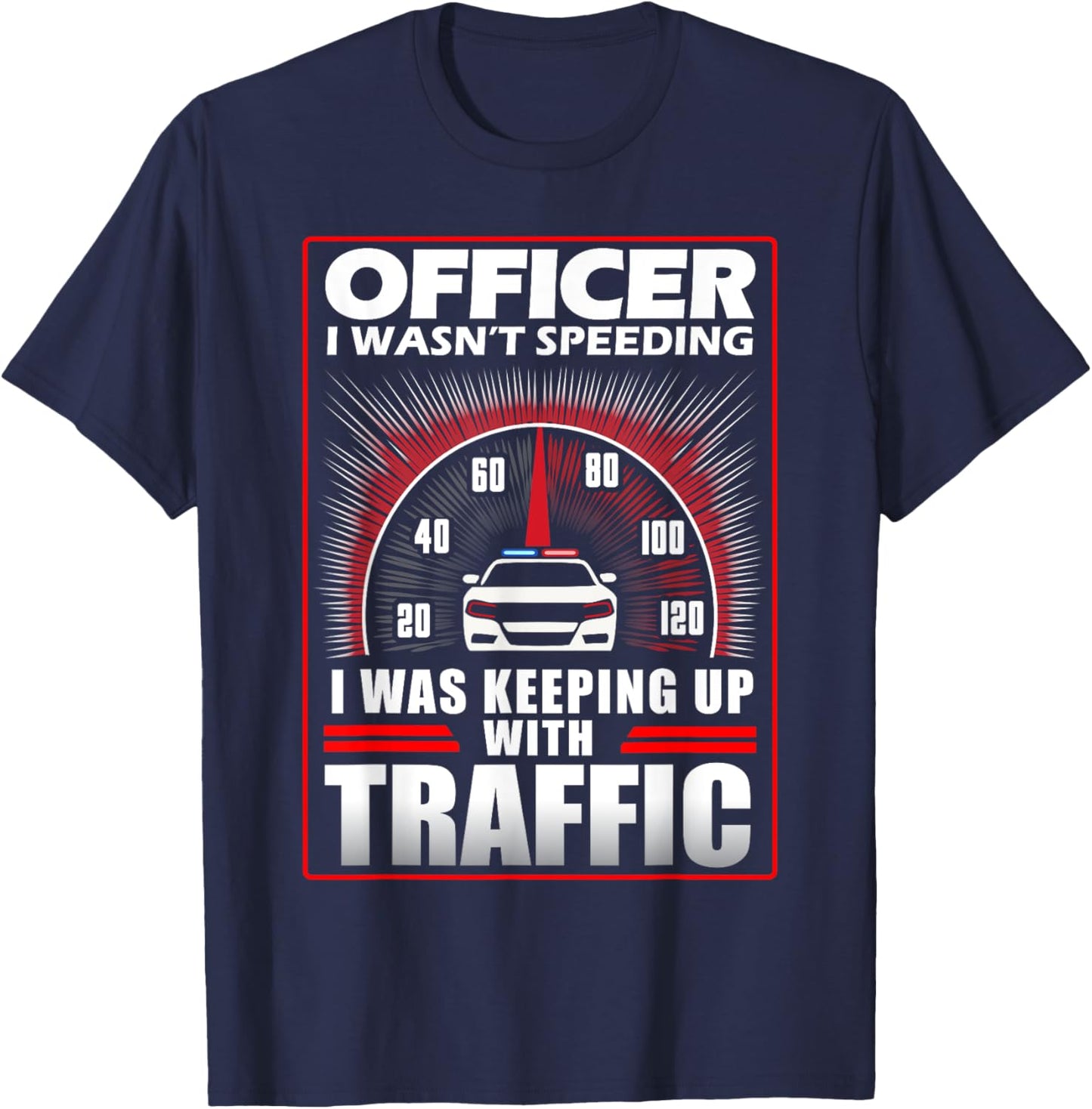 Officer Speeding Ticket For Car Enthusiasts & Mechanics T-Shirt - T-Shirt | Navy