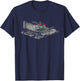 Graphics Card Wireframe, Computer GPU IT Tech Geek Nerd Gift T-Shirt - T-Shirt | Navy