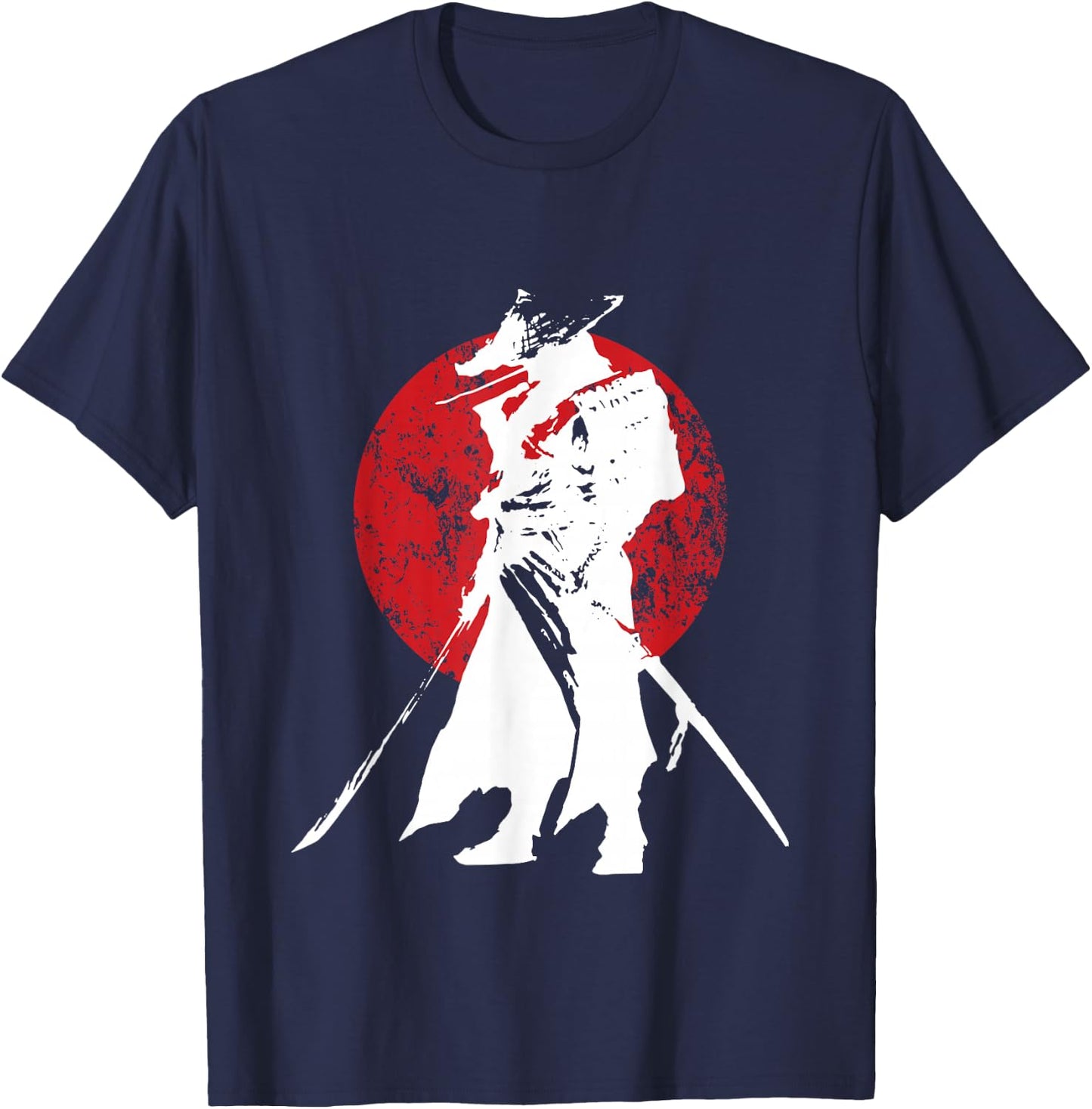 Vintage Japanese Samurai Retro Bushido Warrior Japan Sword T-Shirt - T-Shirt | Navy