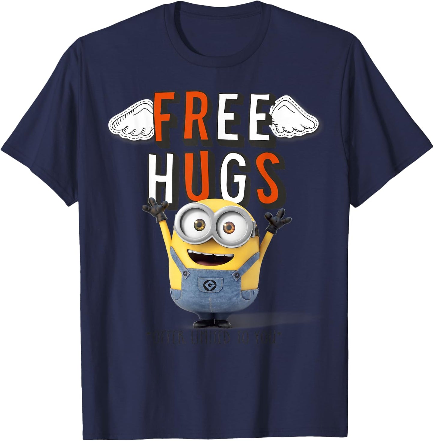 Despicable Me Minions Free Hugs Graphic T-Shirt - T-Shirt | Navy