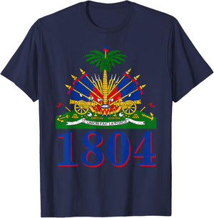 1804 Shirt | Cute Haiti Year Of Independence Gift T-Shirt - T-Shirt | Navy