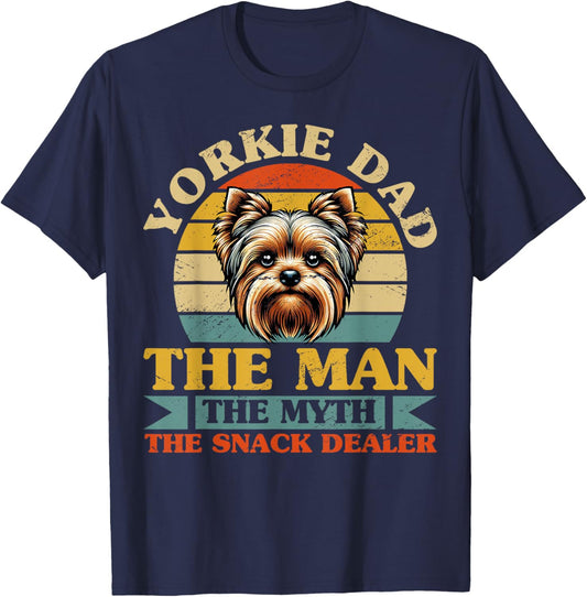 Yorkie Dad T-Shirt - T-Shirt | Navy