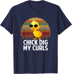Chicks dig my curls, hair toddler T-Shirt - T-Shirt | Navy