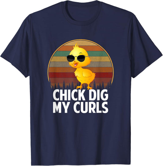 Chicks dig my curls, hair toddler T-Shirt - T-Shirt | Navy