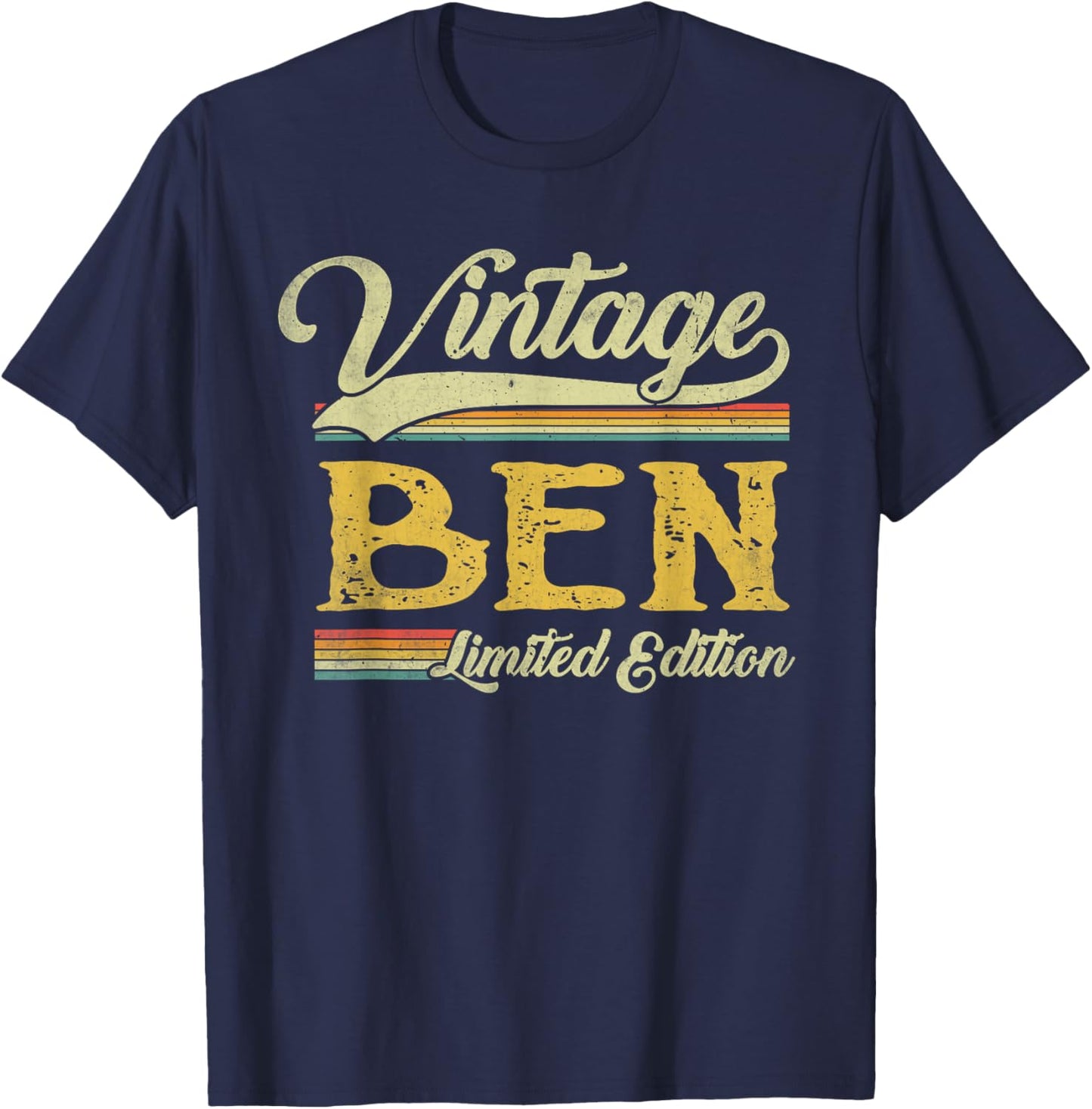 Vintage Ben Name Saying Gifts For Ben Birthday T-Shirt - T-Shirt | Navy