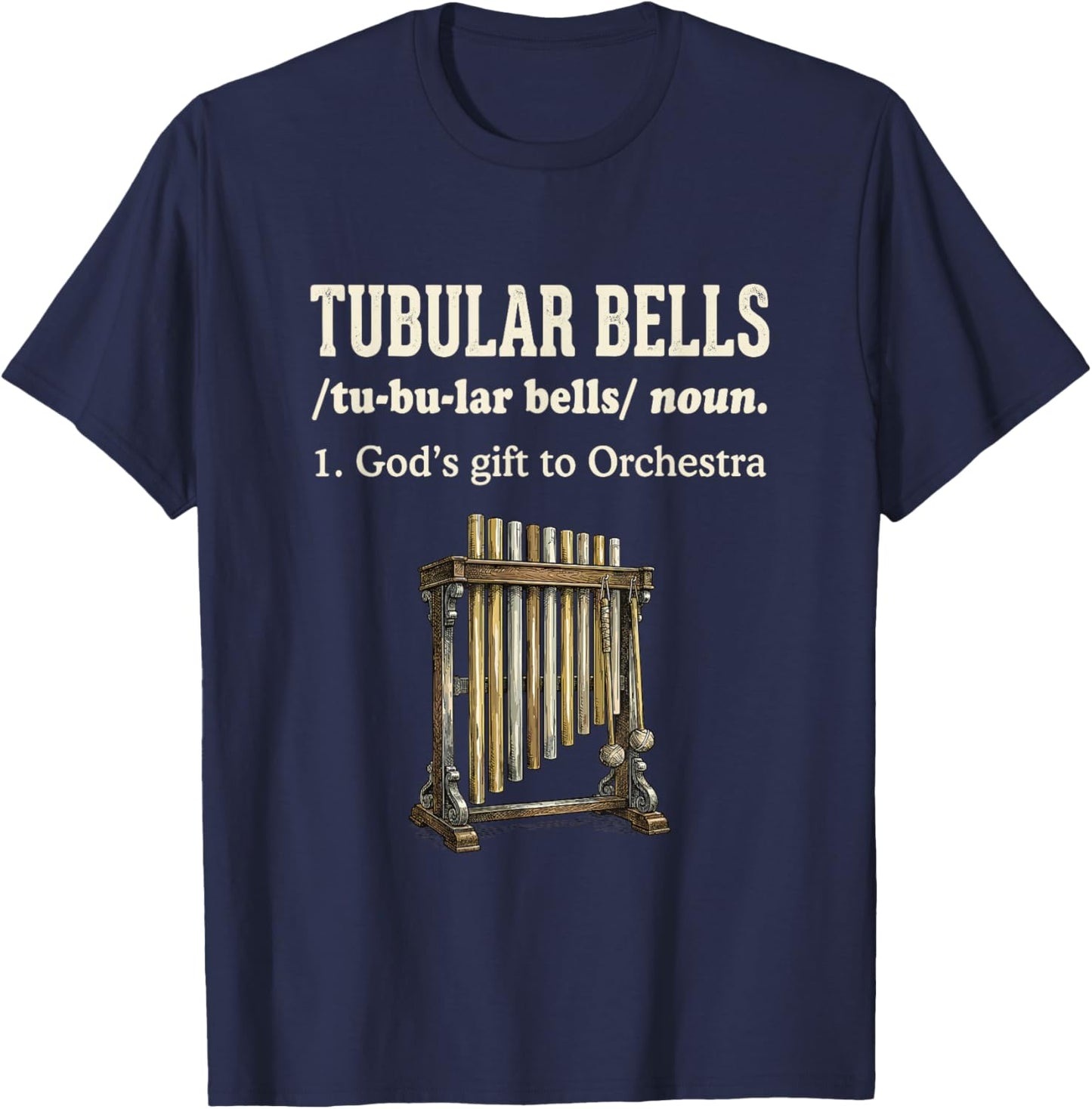 Definition of Funny Music from the Tubular Bells Orchestra T-Shirt - T-Shirt | Navy