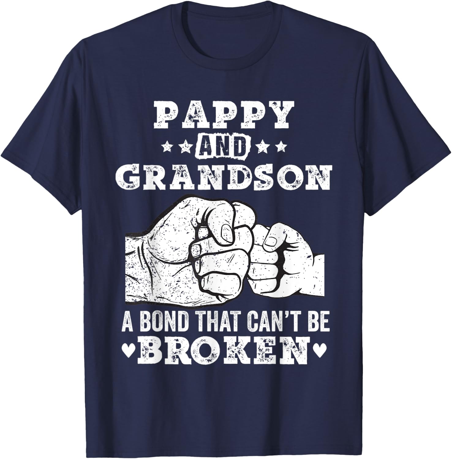 pappy and grandson a bond that cant be broken Grandpa gift T-Shirt - T-Shirt | Navy