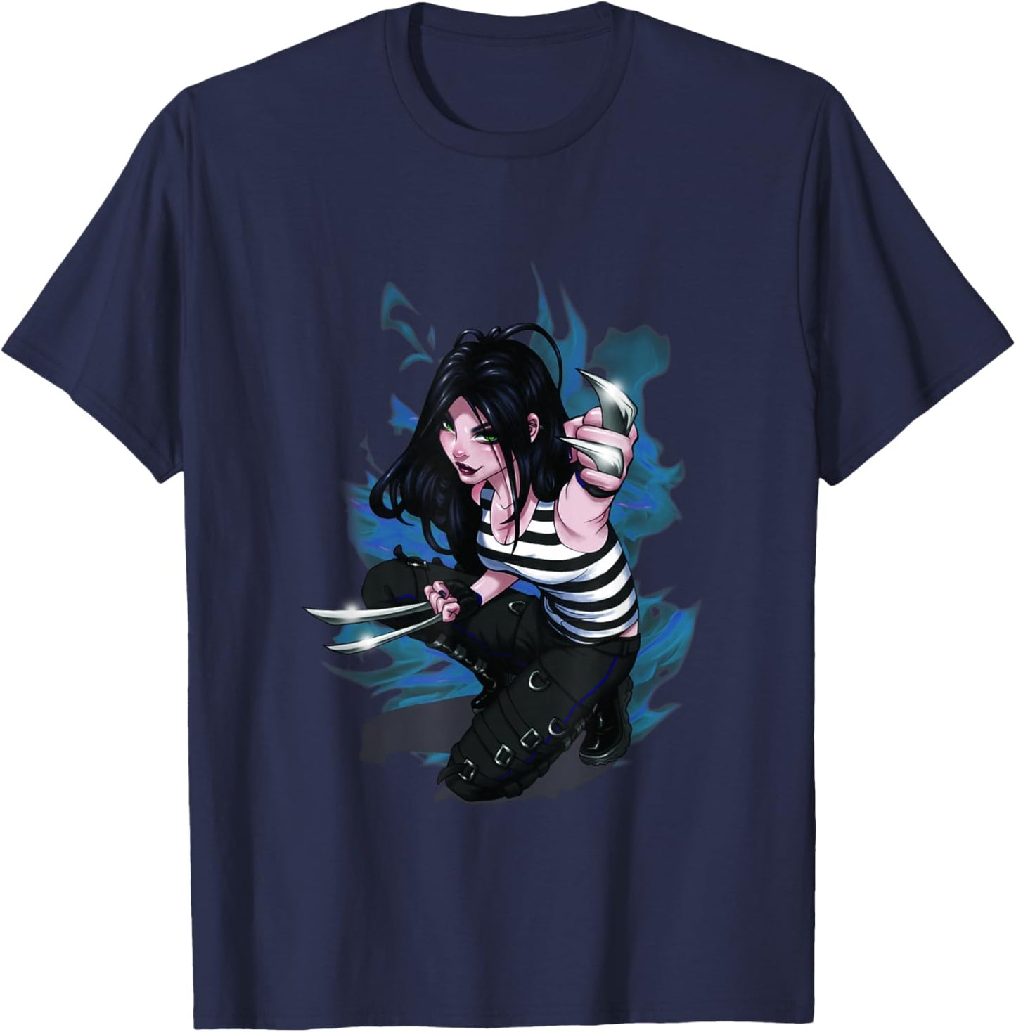 Marvel X-Men X-23 Claws Out Sassy Portrait T-Shirt - T-Shirt | Navy