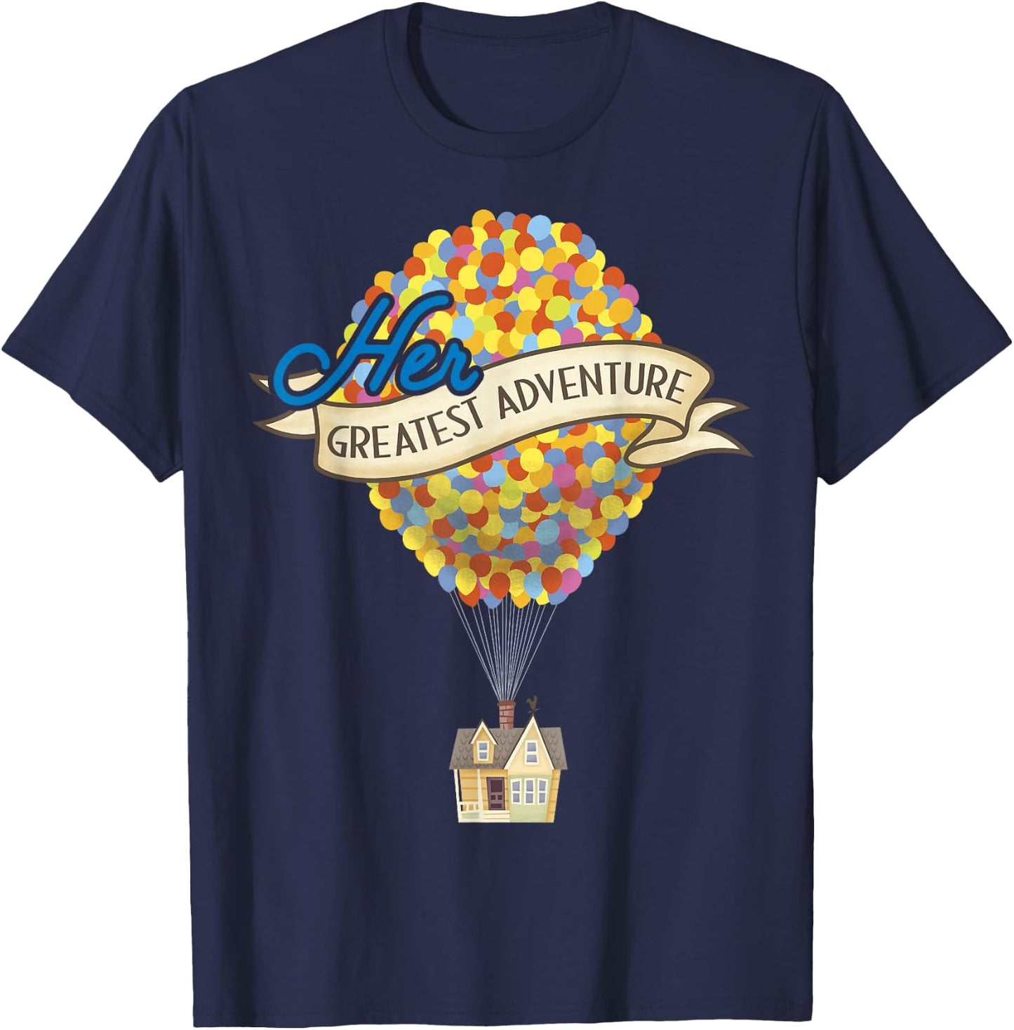 Disney Pixar Up Her Greatest Adventure House Graphic T-Shirt - T-Shirt | Navy