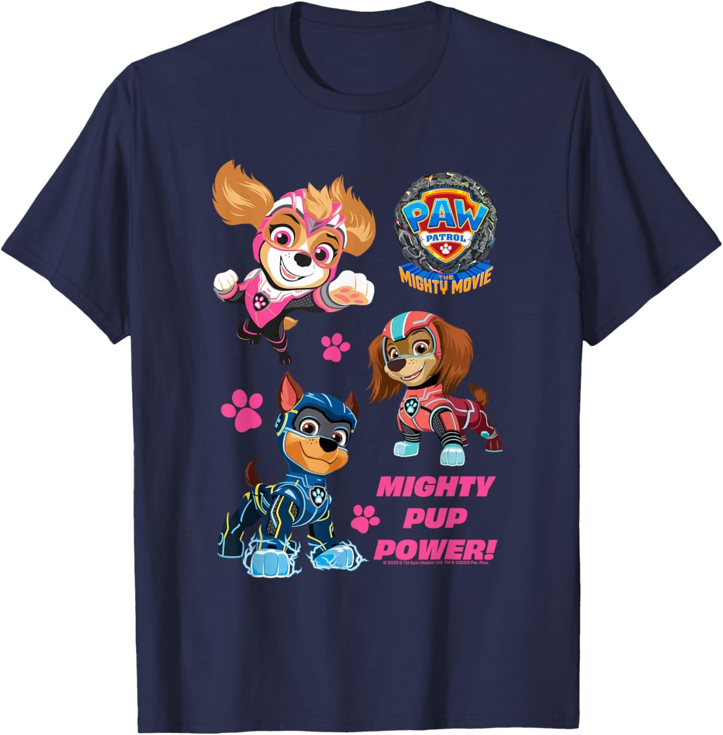 PAW Patrol: The Mighty Movie Mighty Pup Power T-Shirt - T-Shirt | Navy