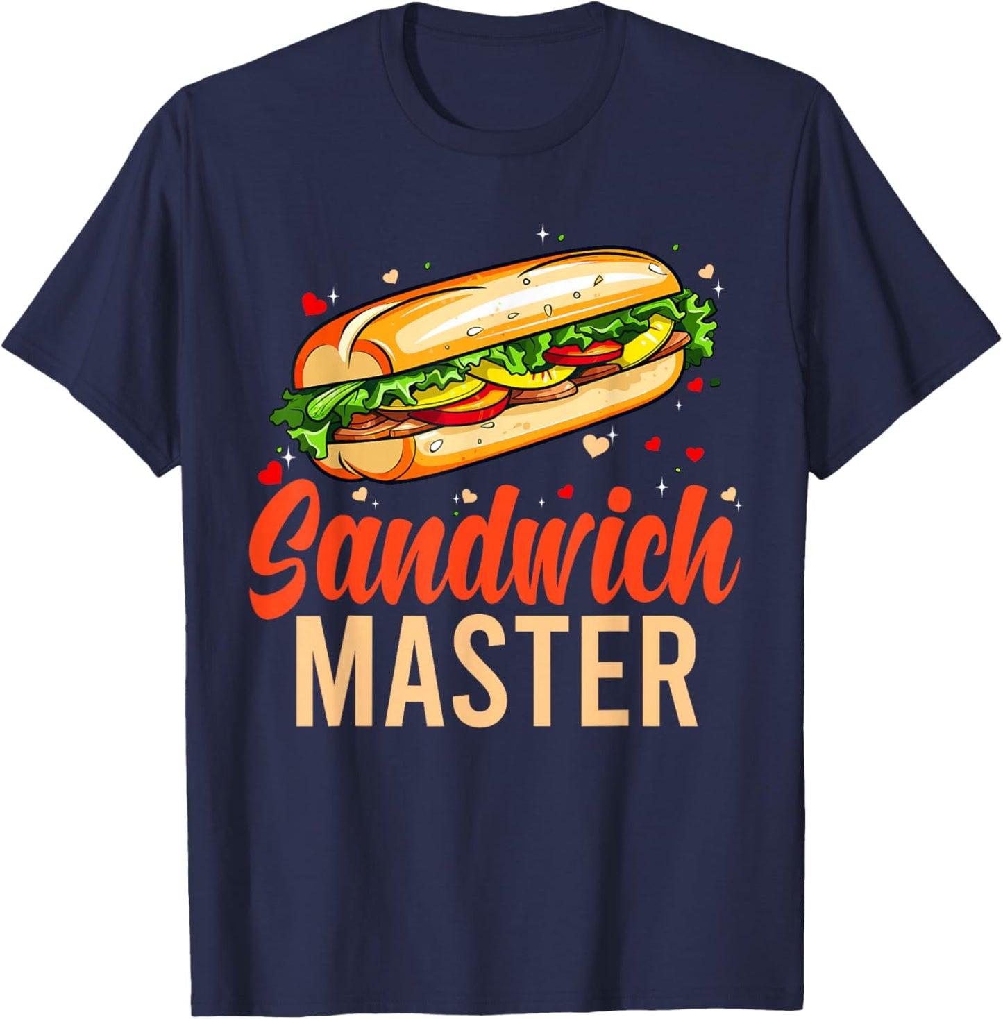 Sandwich Master Deli Sub Lover Funny Sandwich T-Shirt - T-Shirt | Navy