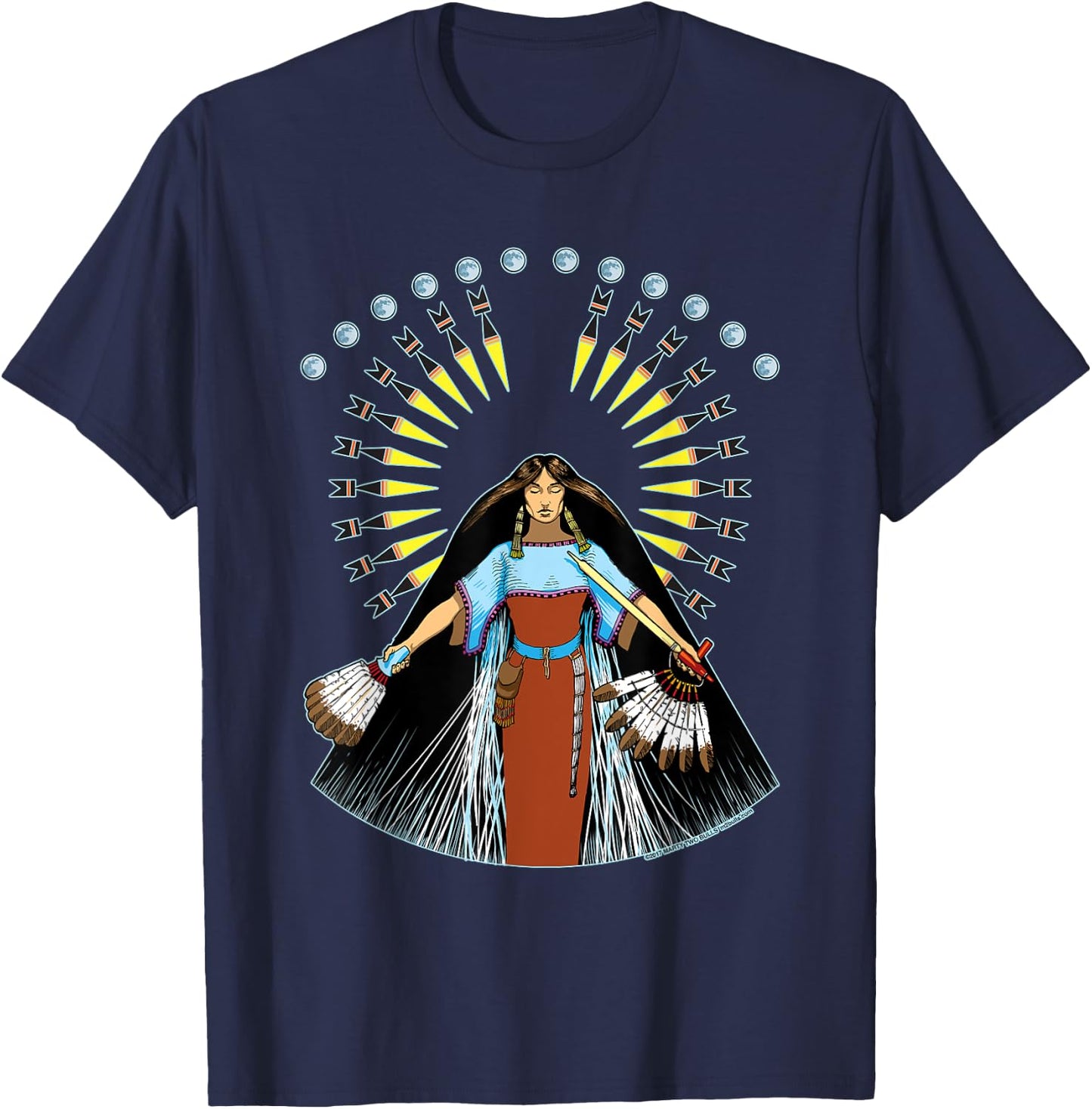 White Buffalo Calf Woman T-Shirt - T-Shirt | Navy
