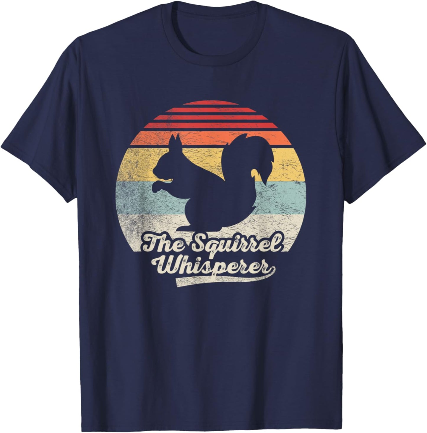 Retro Vintage Squirrel Lover Squirrel Whisperer T-Shirt - T-Shirt | Navy