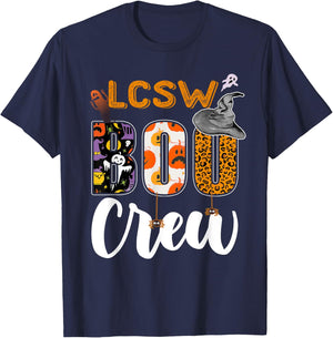 LCSW Boo Crew Halloween Matching Clinical Social Worker T-Shirt - T-Shirt | Navy