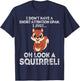 Funny ADHD Squirrel Design Women Chipmunk Pet Lovers T-Shirt - T-Shirt | Navy