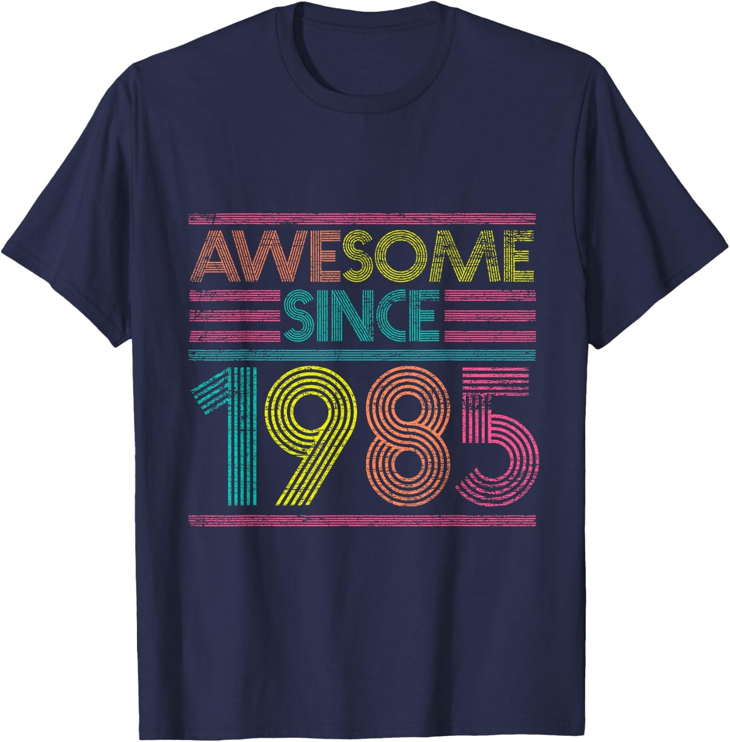 Awesome Since 1985 40th Birthday Gifts 40 Years Old T-Shirt - T-Shirt | Navy