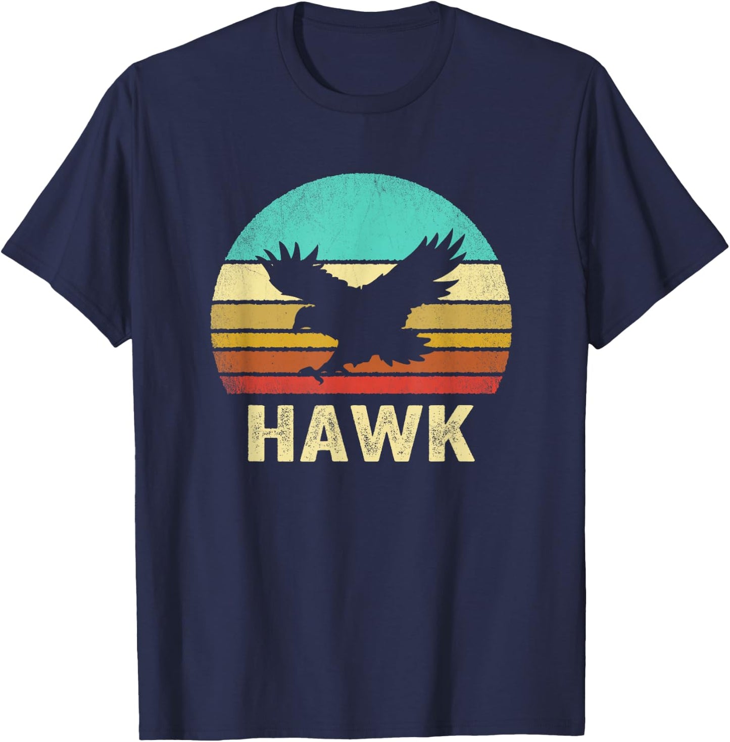 Vintage Hawk Shirt Sunset T-Shirt - T-Shirt | Navy