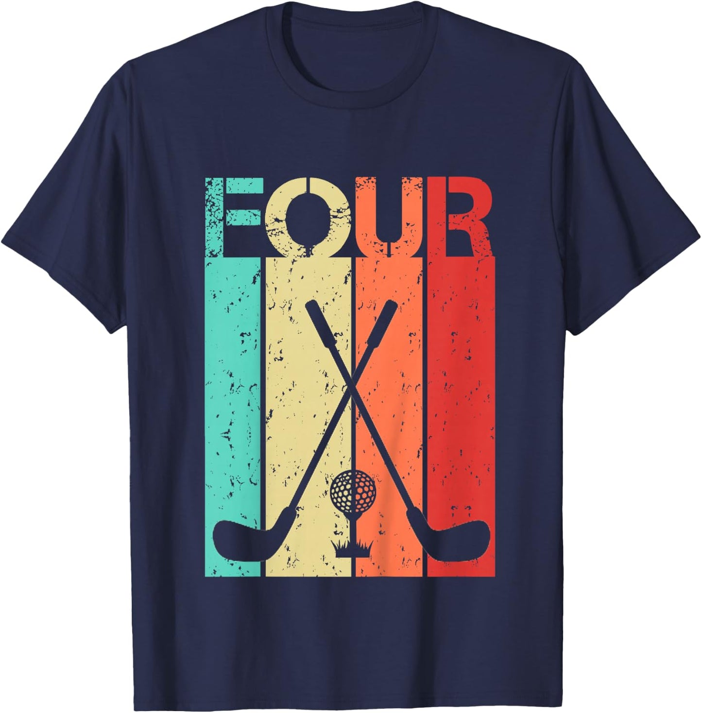 Golf 4 Birthday Boy Girl Golf 4 Year Old T-Shirt - T-Shirt | Navy