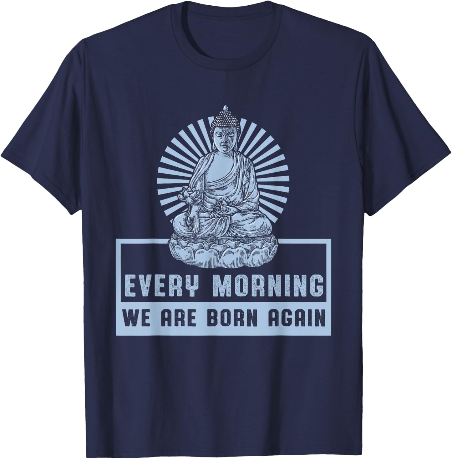 Every Morgen New Born Meditation Yoga Zen Buddha Gift T-Shirt - T-Shirt | Navy