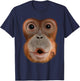 Monkey Stomach Funny Meme Ape Gorilla T-Shirt - T-Shirt | Navy
