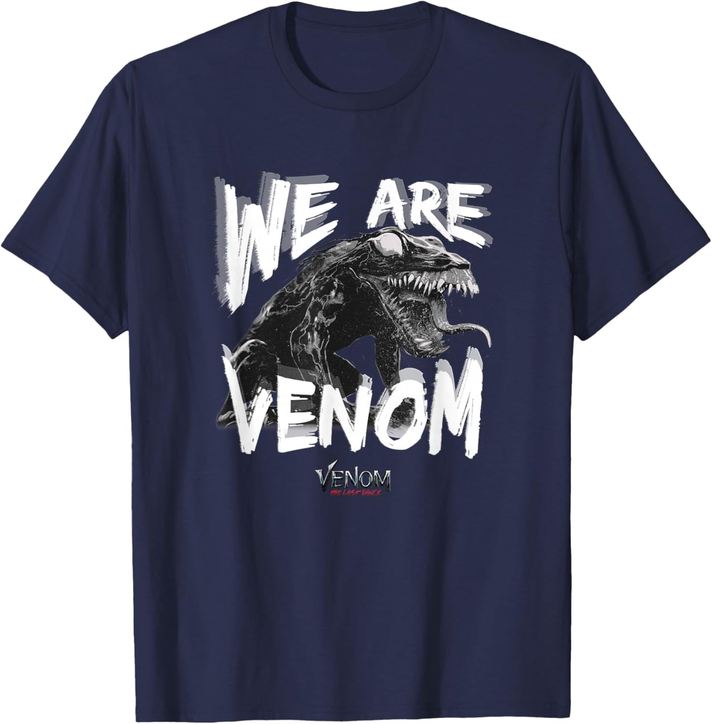 Marvel Venom: The Last Dance Distressed Symbiote Glitch T-Shirt - T-Shirt | Navy