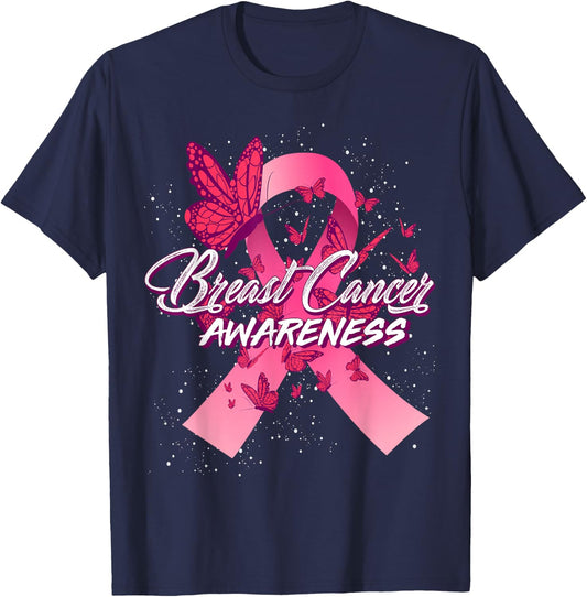 Breast Cancer Awareness T-Shirt - T-Shirt | Navy