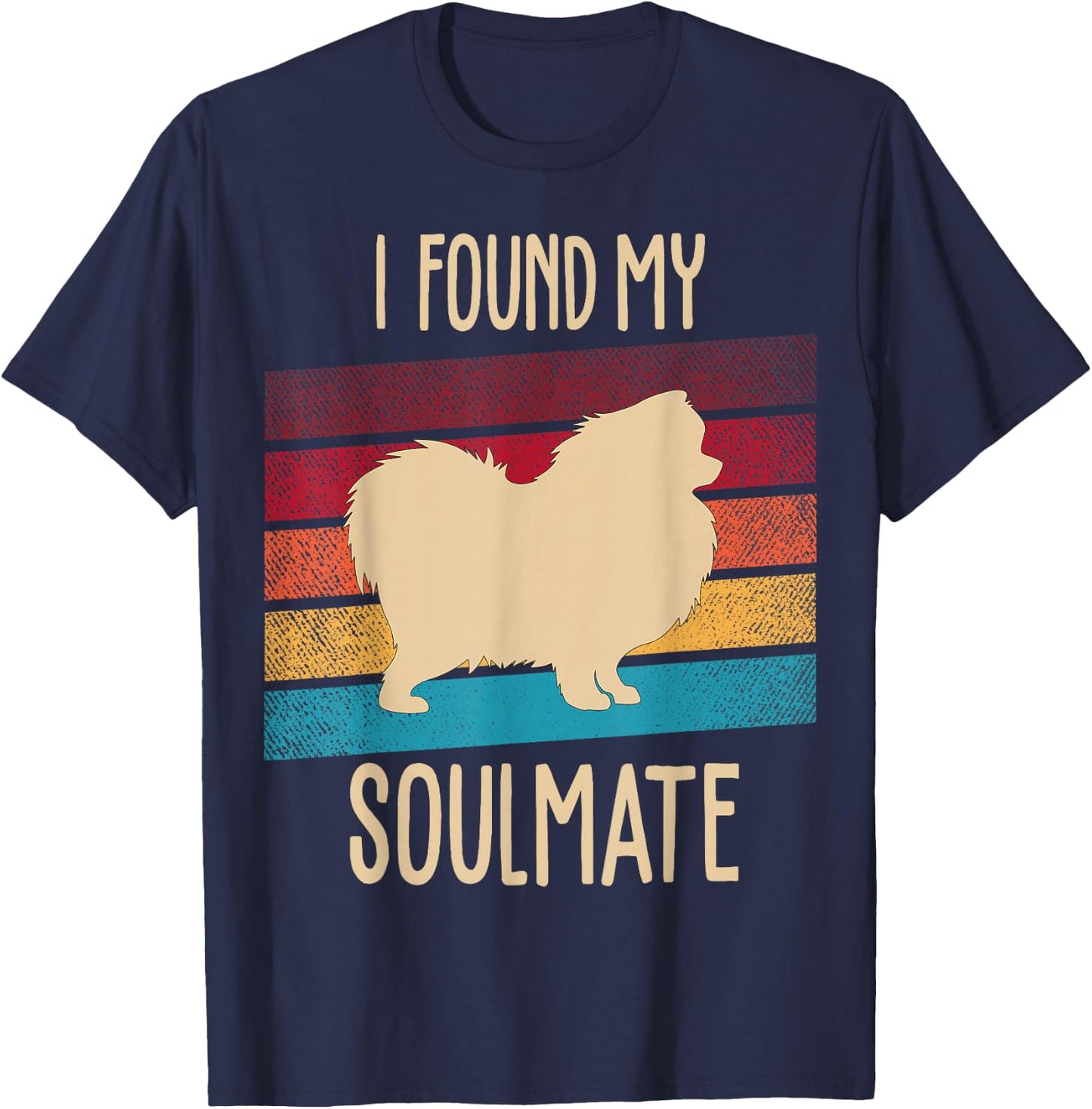 Pomeranian Pom-Dog T-Shirt - T-Shirt | Navy