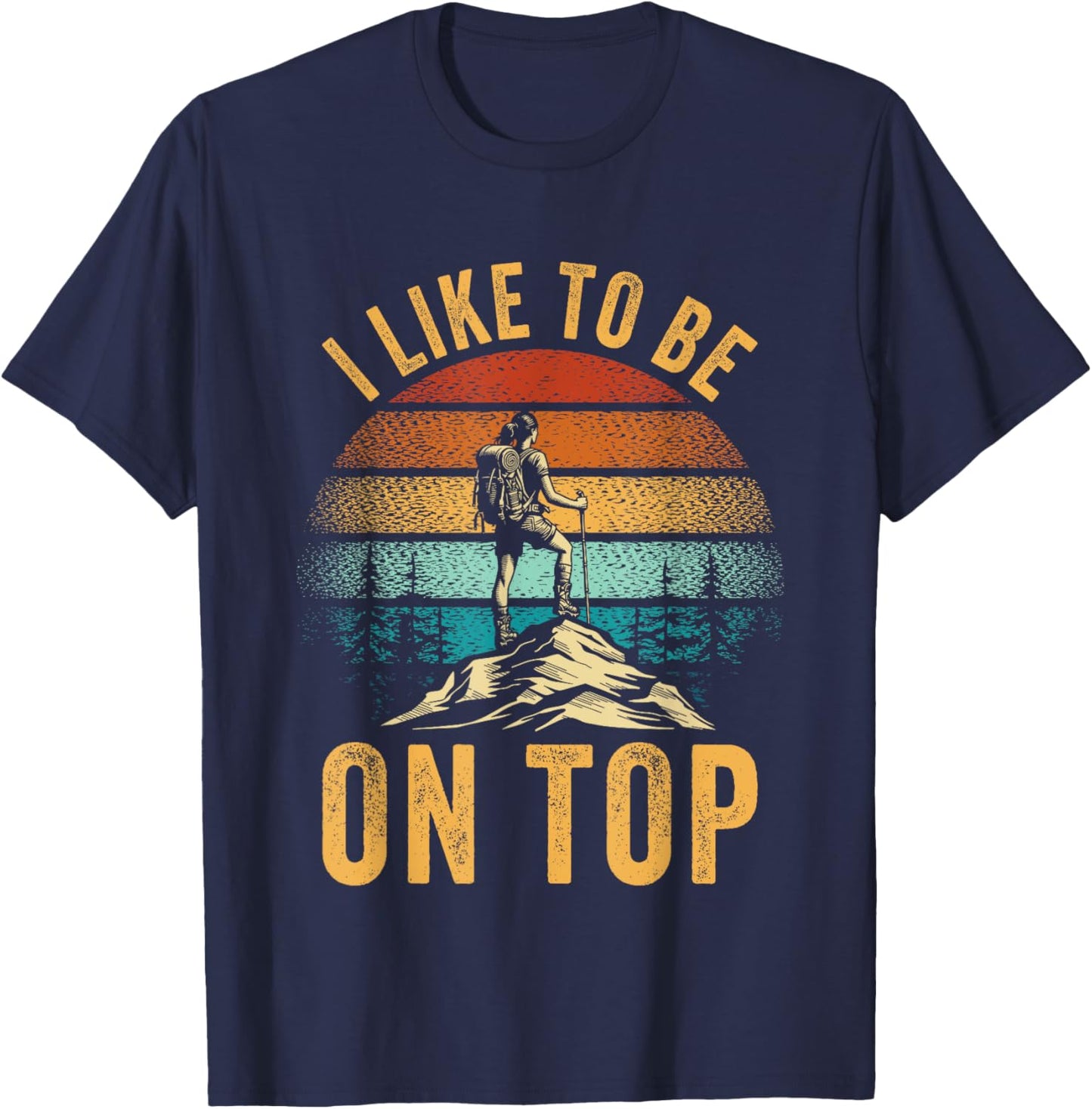 Funny Hiking Women T-Shirt - T-Shirt | Navy