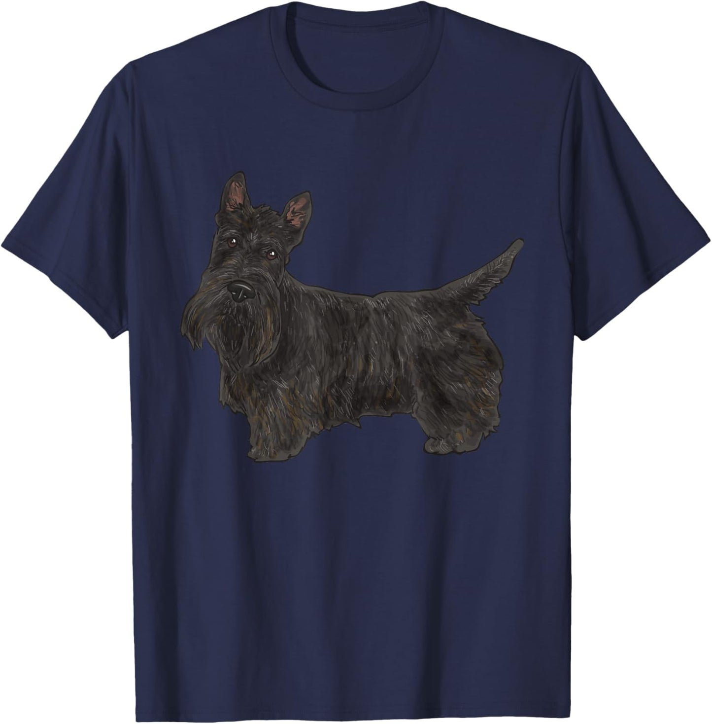 Scottish Terrier Dog Scottie T-Shirt - T-Shirt | Navy