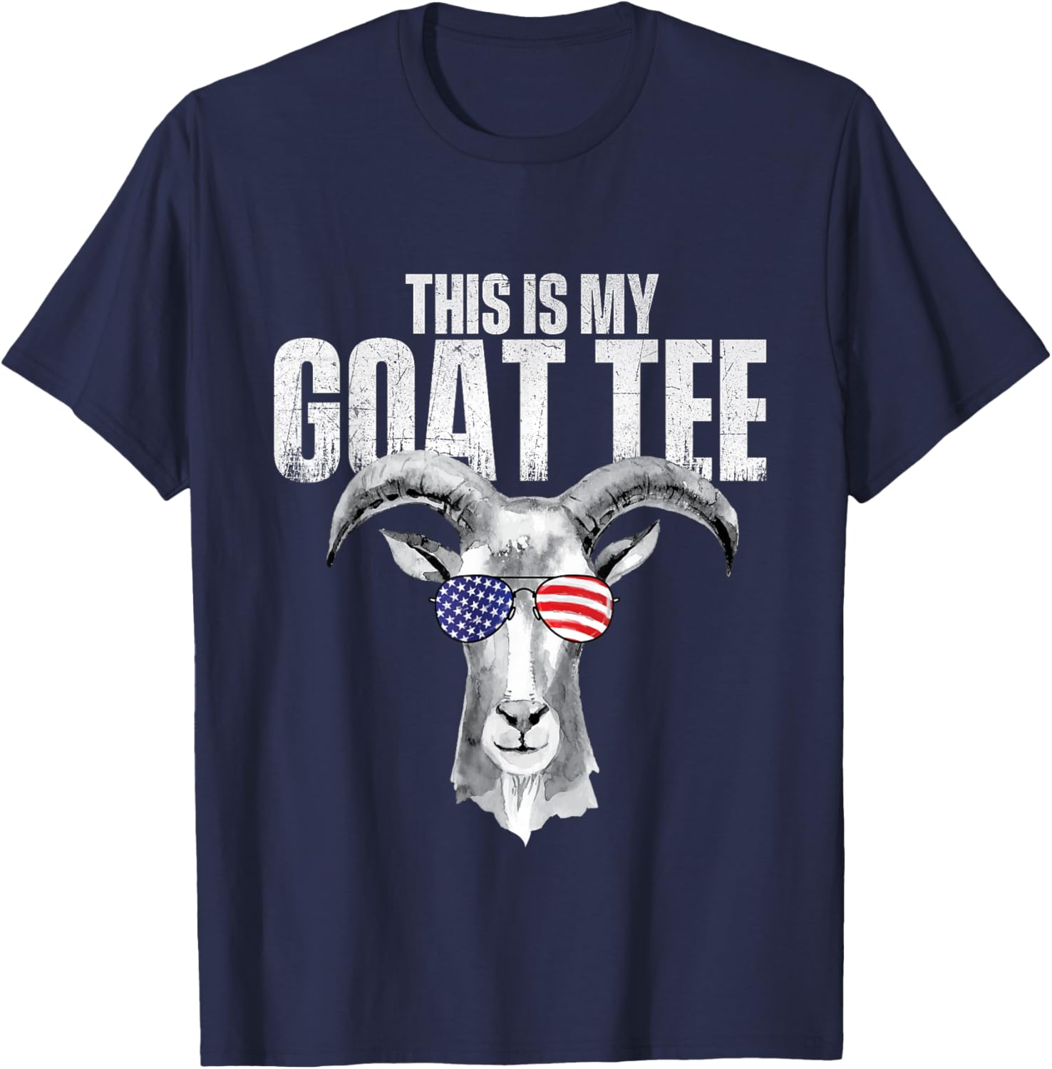 This Is My Goat - USA American Flag Goats Farm Animal Girls Kids Men T-Shirt - T-Shirt | Navy