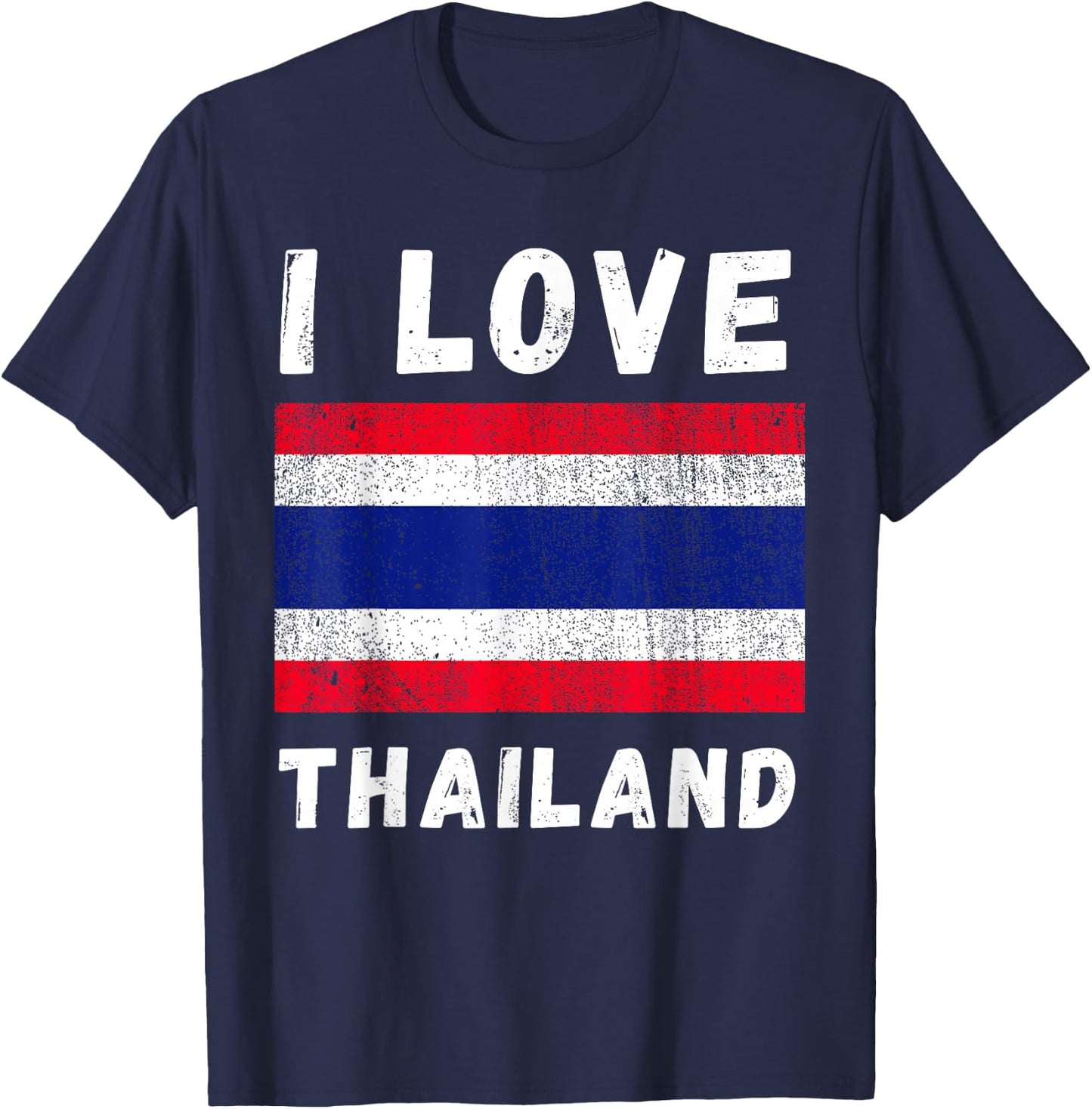 I Love Thailand Vintage Thai Thailand Family Travel Souvenir T-Shirt - T-Shirt | Navy