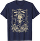 Wolf Skull | Dark Academia Witchy Wicca Witchcore Crowcore T-Shirt - T-Shirt | Navy