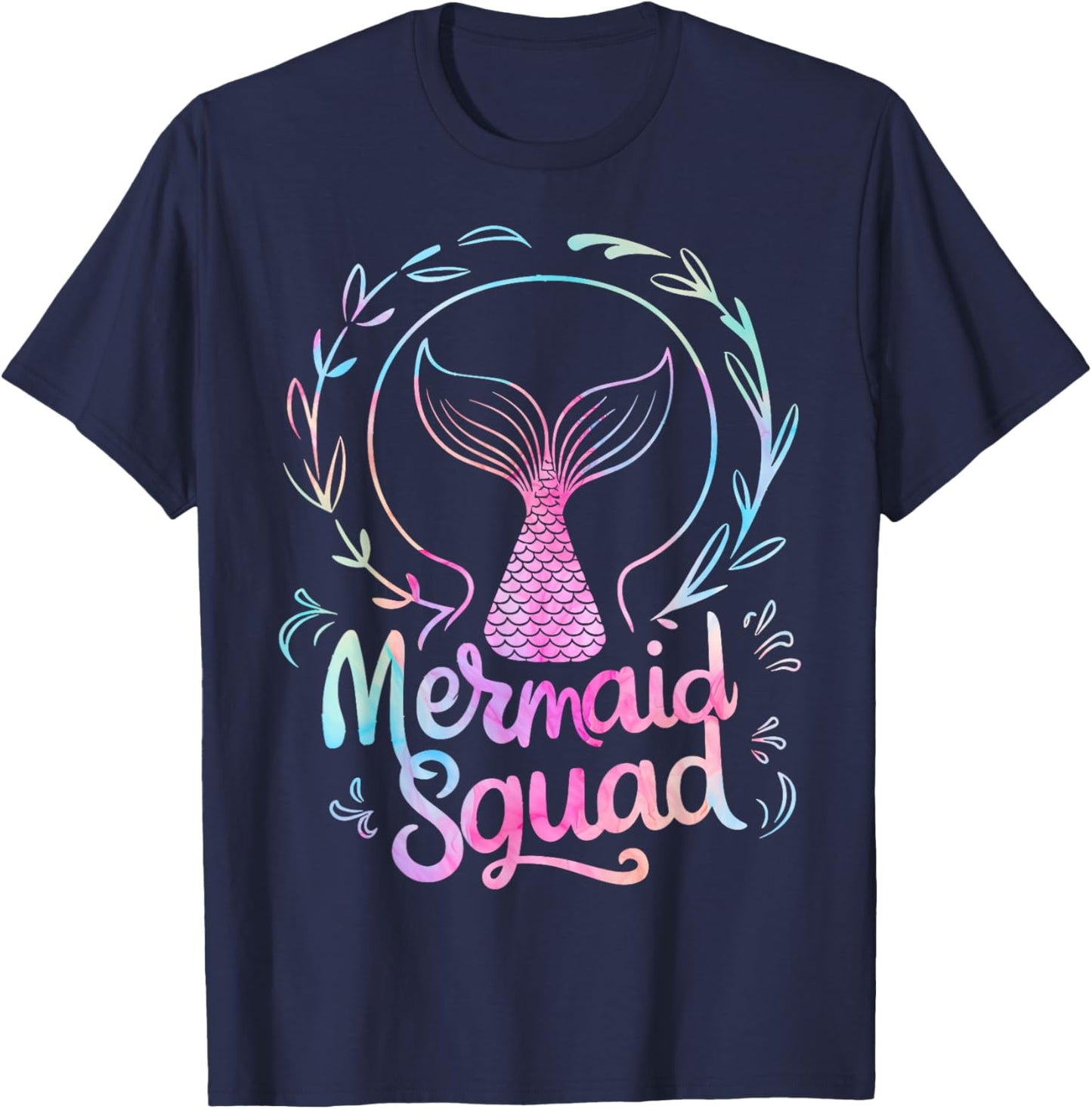 Mermaid Squad Of The Birthday Mermaid T-Shirt - T-Shirt | Navy