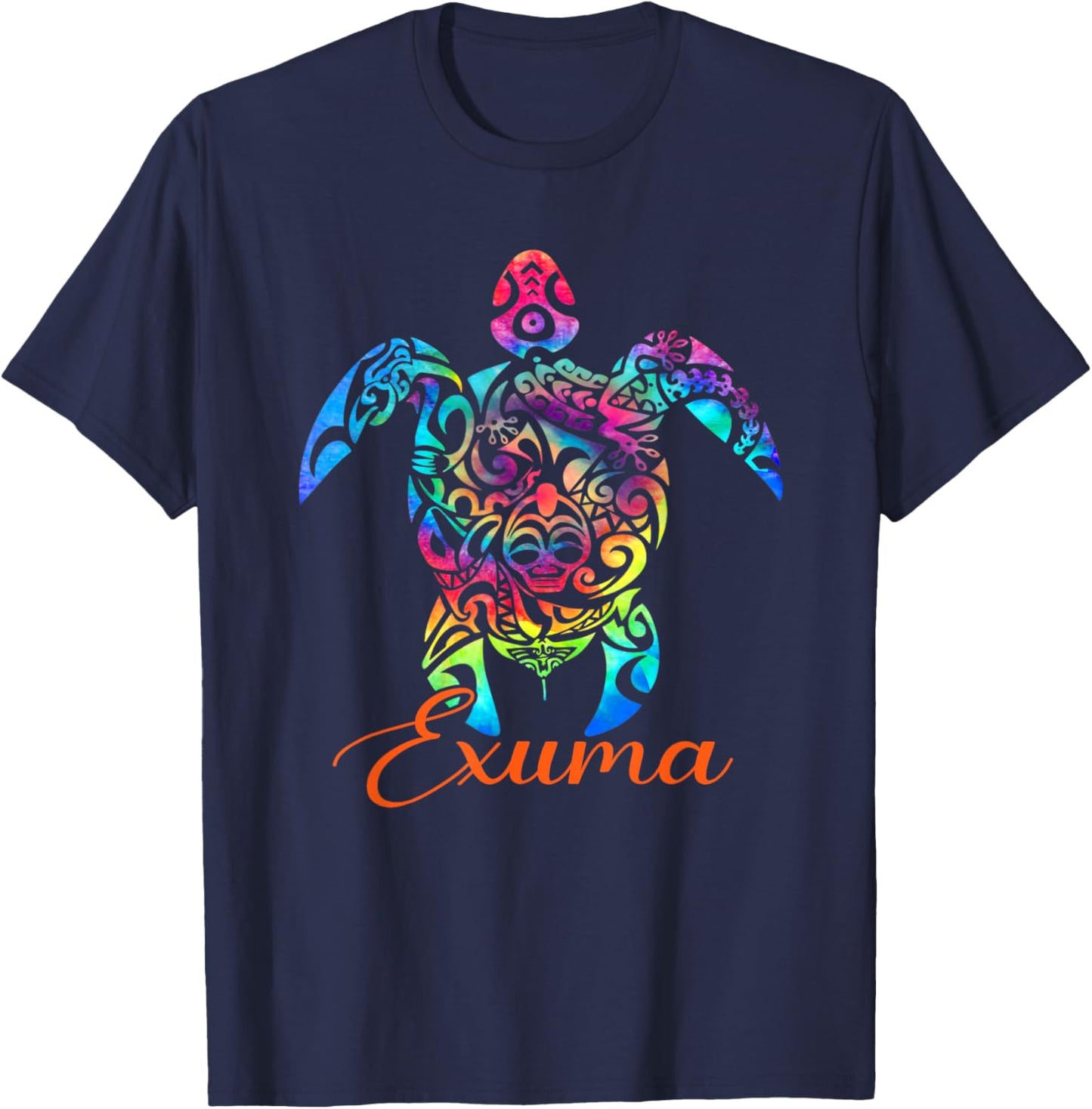 Exuma Bahamas Sea Turtle Family Vacation Summer Beach 2025 Men Women Kids T-Shirt - T-Shirt | Navy