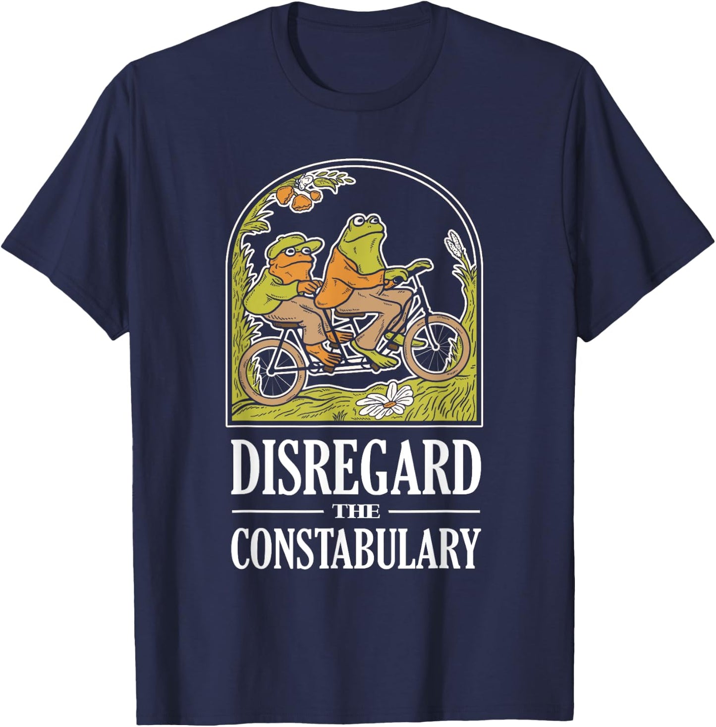 Disregard The Constabulary - Funny Frog Meme Police T-Shirt - T-Shirt | Navy