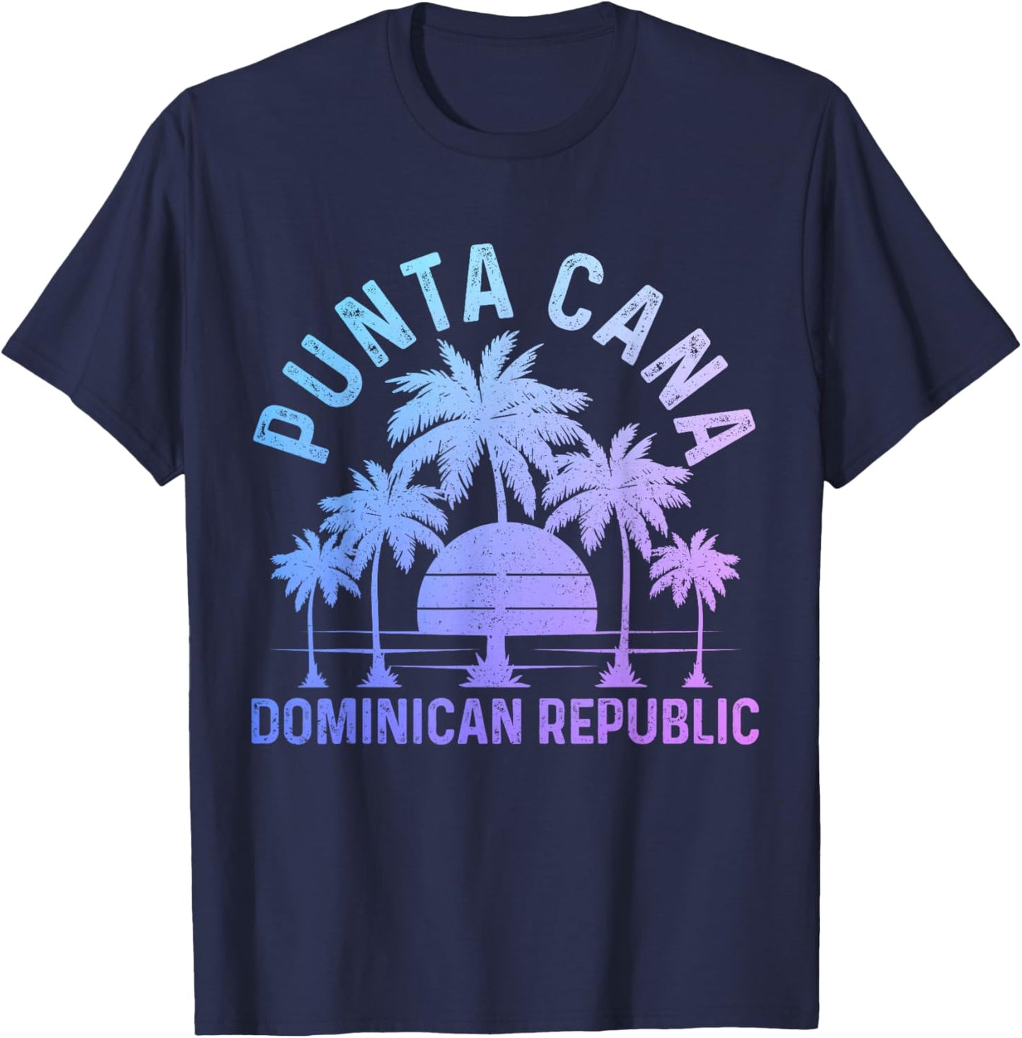 Punta Cana Dominican Republic Beach Surf Vintage T-Shirt - T-Shirt | Navy